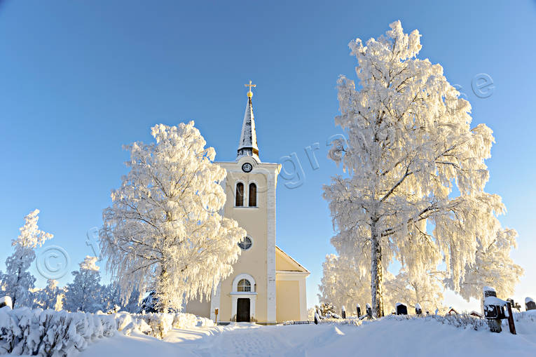ambience, ambience pictures, atmosphere, birches, buildings, christmas ambience, church, churches, cold, cold, frosty, Jamtland, Revsund, Revsunds, season, seasons, snow, winter