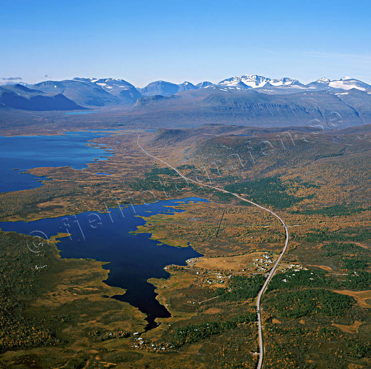 aerial photo, aerial photo, aerial photos, aerial photos, autumn, drone aerial, drnarfoto, highway, landscapes, Lapland, mountain, Nikkaluokta, road