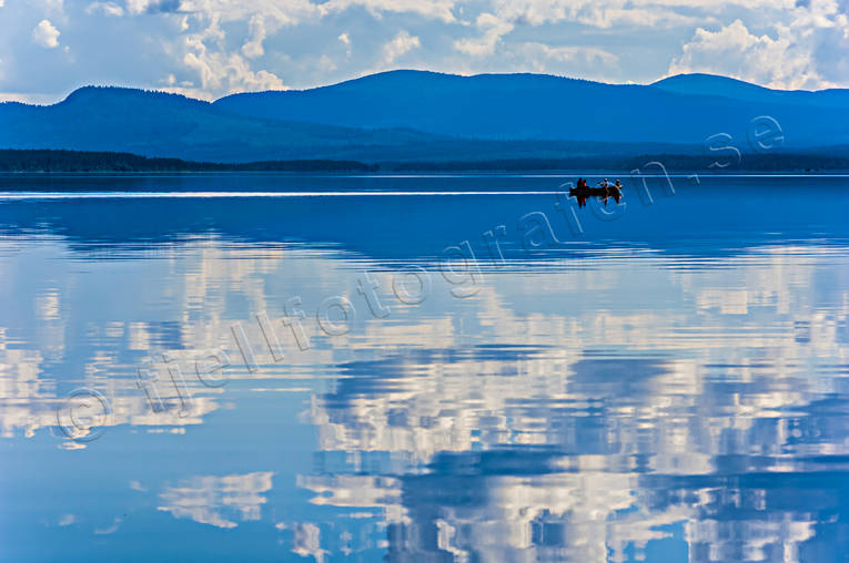 boat, landscapes, Lapland, rowing-boat, Saggat, summer