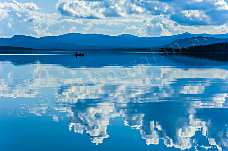 boat, landscapes, Lapland, rowing-boat, Saggat, summer