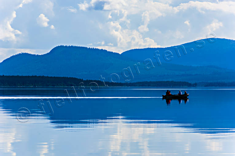 boat, landscapes, Lapland, rowing-boat, Saggat, summer