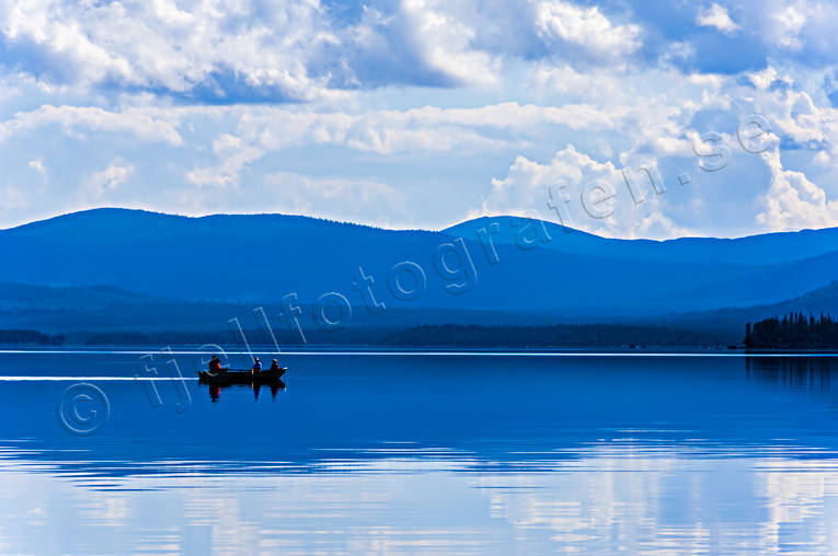 boat, landscapes, Lapland, rowing-boat, Saggat, summer