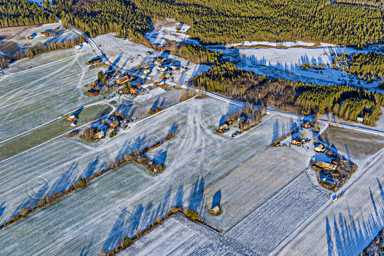 aerial photo, aerial photo, aerial photos, aerial photos, autumn, drone aerial, drönarfoto, farms, Jamtland, landscapes, Orrviken, Räcksjön, villages