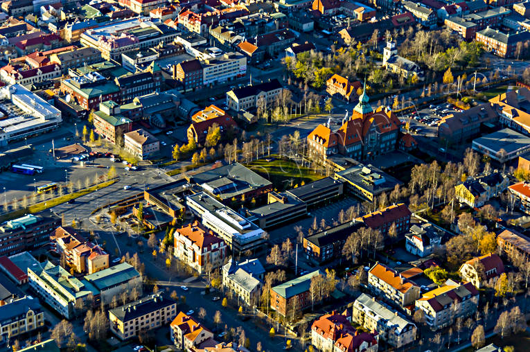aerial photo, aerial photo, aerial photos, aerial photos, autumn, centre, drone aerial, drönarfoto, Jamtland, Ostersund, Rådhuset, städer