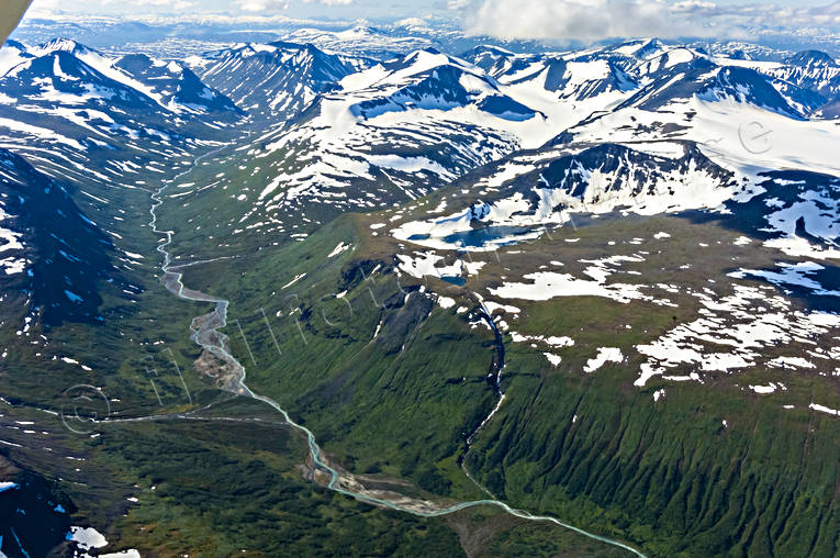 aerial photo, aerial photo, aerial photos, aerial photos, drone aerial, drönarfoto, landscapes, Lapland, Laponia, national park, Sarek, Sarvesvagge, summer