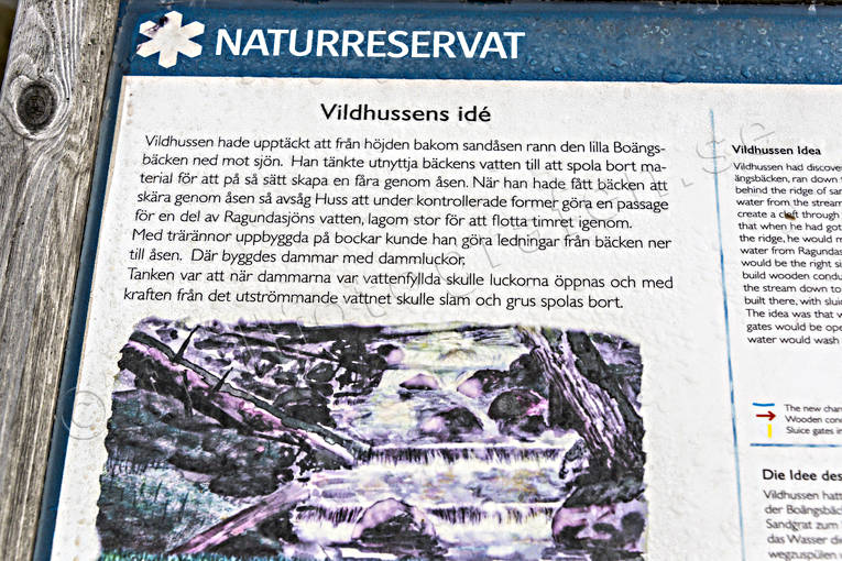 attractions, autumn, Dda fallet, ddafallet, Gedungsen, Indal river, Jamtland, sign, Vildhussen