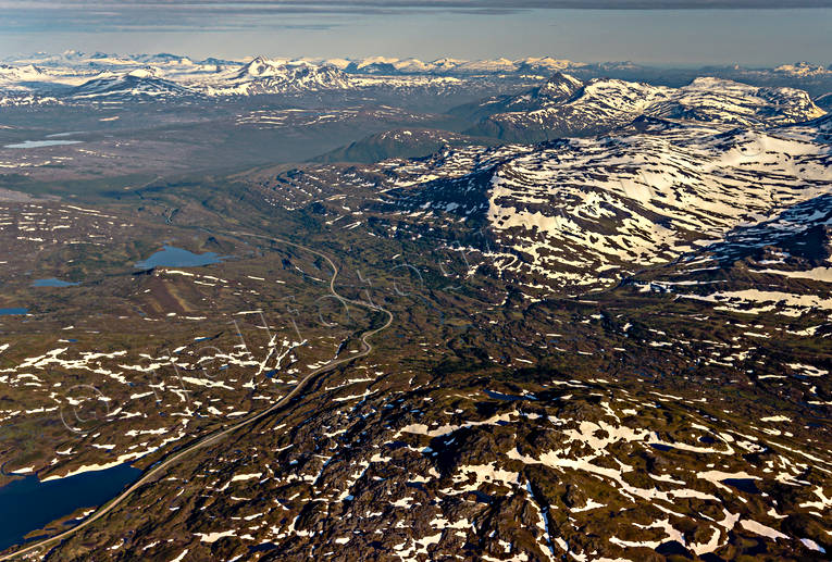 aerial photo, aerial photo, aerial photos, aerial photos, drone aerial, drönarfoto, fjällblder, fjällvägar, Jurunvagge, Lapland, mountain road, road, Silvervägen, summer, Swedish Mountains