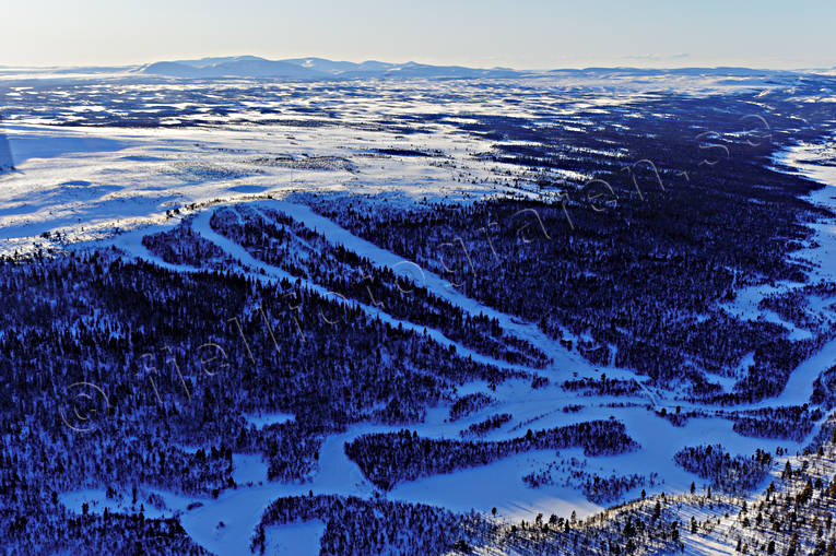 aerial photo, aerial photo, aerial photos, aerial photos, drone aerial, drnarfoto, Herjedalen, journeys down, landscapes, Messlingen, Mjlksvallen, ski slopes, winter