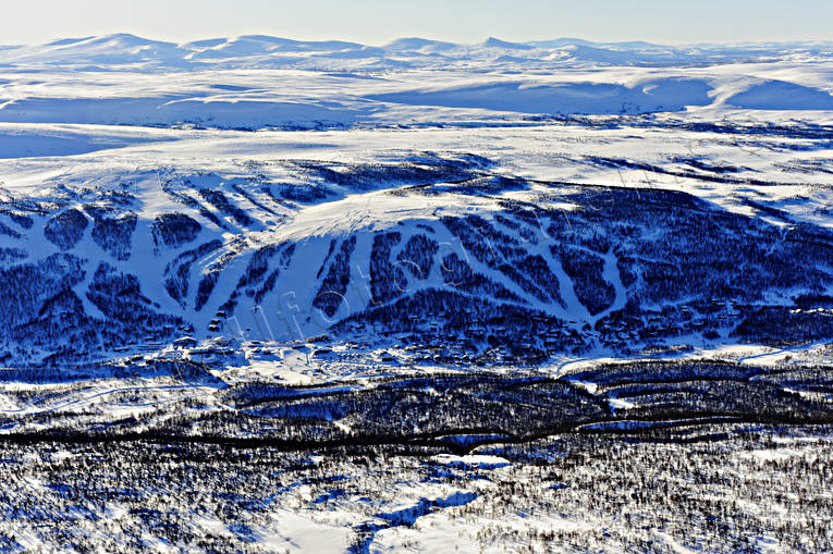 aerial photo, aerial photo, aerial photos, aerial photos, drone aerial, drnarfoto, Herjedalen, journeys down, landscapes, Ramundberget, samhllen, ski slopes, winter