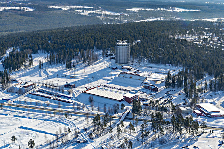 aerial photo, aerial photo, aerial photos, aerial photos, Arctura, drone aerial, drnarfoto, Jamtland, Ostersund, ski stadium, stder, thermos, winter