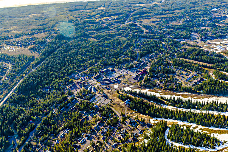 aerial photo, aerial photo, aerial photos, aerial photos, Dalarna, drone aerial, drnarfoto, installations, journeys down, Lindvallen, ski resort, ski resort, ski slopes, skidanlggningar, SkiStar, spring, Slens, Slstern