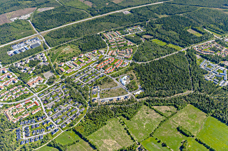 aerial photo, aerial photo, aerial photos, aerial photos, drone aerial, drönarfoto, Jamtland, Ostersund, Skogsmon, städer, summer