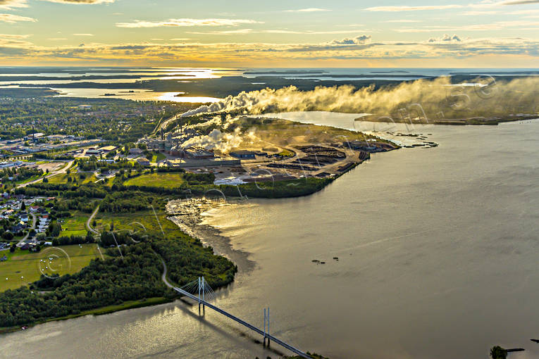 aerial photo, aerial photo, aerial photos, aerial photos, drone aerial, drnarfoto, hngbron, Inrefjrden, Kappa, Killingholmen, landscapes, North Bothnia, papermill, Pitea, samhllen, Smurfit, summer