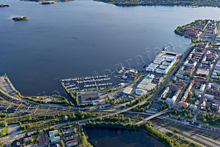 aerial photo, aerial photo, aerial photos, aerial photos, drone aerial, drönarfoto, gästhamn, Lulea, North Bothnia, small-boat harbour, städer, summer, Södra hamnen
