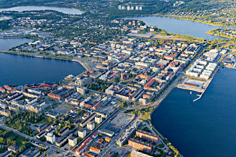 aerial photo, aerial photo, aerial photos, aerial photos, Domkyrkan, drone aerial, drönarfoto, Lulea, North Bothnia, städer, summer, Södra hamnen