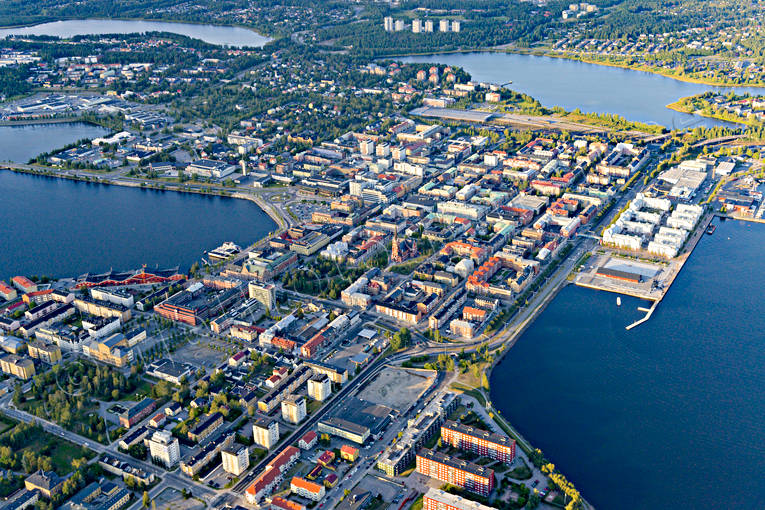 aerial photo, aerial photo, aerial photos, aerial photos, Domkyrkan, drone aerial, drnarfoto, Lulea, North Bothnia, stder, summer, Sdra hamnen