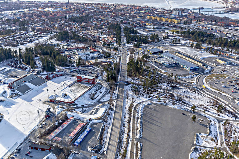 aerial photo, aerial photo, aerial photos, aerial photos, Arctura, drone aerial, drönarfoto, Jamtland, Ostersund, ski stadium, Stadsdel Norr, städer, winter