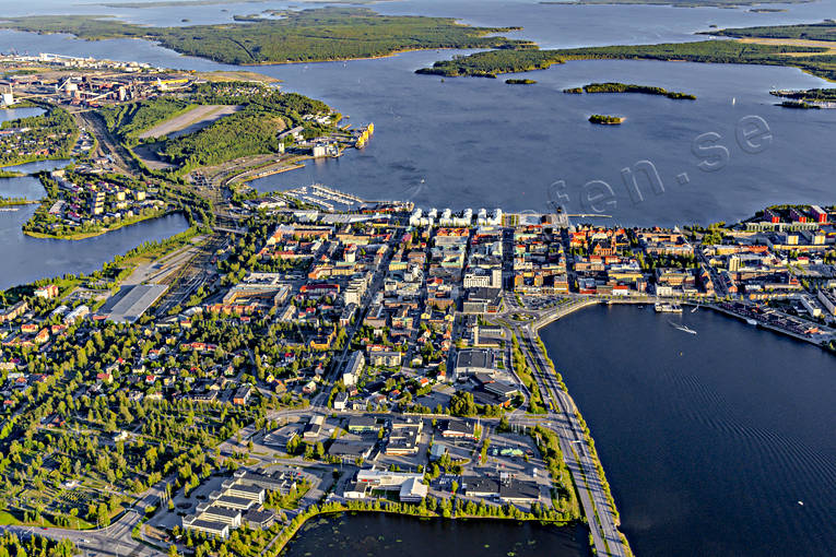 aerial photo, aerial photo, aerial photos, aerial photos, drone aerial, drönarfoto, Lulea, Norra hamnen, North Bothnia, Stadsviken, städer, summer