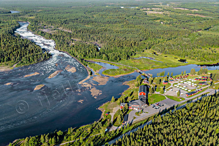 aerial photo, aerial photo, aerial photos, aerial photos, attractions, drone aerial, drnarfoto, fall, hotell, installations, landscapes, North Bothnia, Pite river, rapids, Storforsen, stream, turistattraktion, Varjisn, water fall