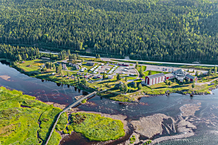 aerial photo, aerial photo, aerial photos, aerial photos, attractions, drone aerial, drnarfoto, fall, hotell, installations, landscapes, North Bothnia, Pite river, rapids, Storforsen, stream, turistattraktion, Varjisn, water fall