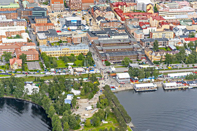 aerial photo, aerial photo, aerial photos, aerial photos, Badhusparken, boat harbour, boat harbour, centre, city, drone aerial, drnarfoto, festival, Jamtland, Krogstrket, Ostersund, park, port, small-boat harbour, Storsjoyran, Storsj, stder, Yran