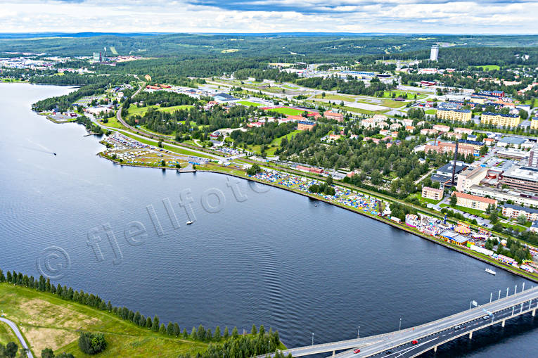 aerial photo, aerial photo, aerial photos, aerial photos, camping, city, drone aerial, drnarfoto, festival, Jamtland, Norra stranden, Ostersund, pitch, Storsjoyran, Storsj, stder, Yran