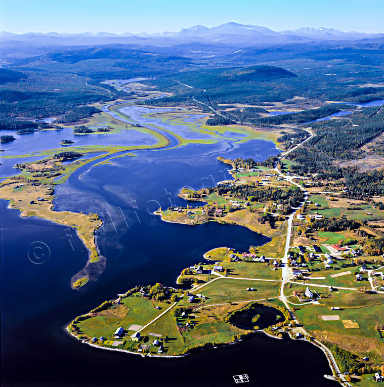 aerial photo, aerial photo, aerial photos, aerial photos, autumn, drone aerial, drönarfoto, Great Lake, Herjedalen, Storsjö, Swedish Mountains