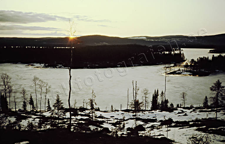 ices, Jamtland, landscapes, spring, Stroms Vattudal, sunrise, Vattudalen