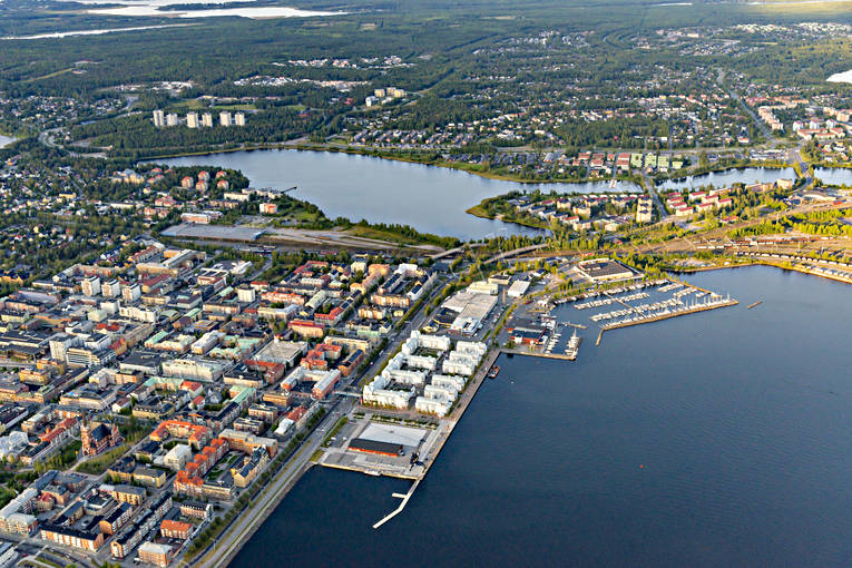 aerial photo, aerial photo, aerial photos, aerial photos, drone aerial, drnarfoto, gsthamn, Lulea, North Bothnia, small-boat harbour, stder, summer, Sdra hamnen