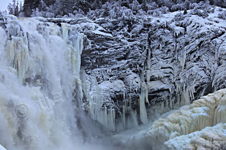 attraction, attractions, fall, frozen, Indal river, Jamtland, landscapes, nature, tannforsen, water fall, western jamtland