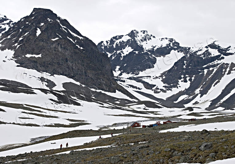 alpine, field station, landscapes, mountain, mountains, nature, snow, Tarfala
