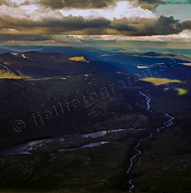 aerial photo, aerial photo, aerial photos, aerial photos, drone aerial, drnarfoto, landscapes, Lapland, Luoppal, mountain pictures, Sarek, summer, Tarradalen, Tarraure, Tarratno