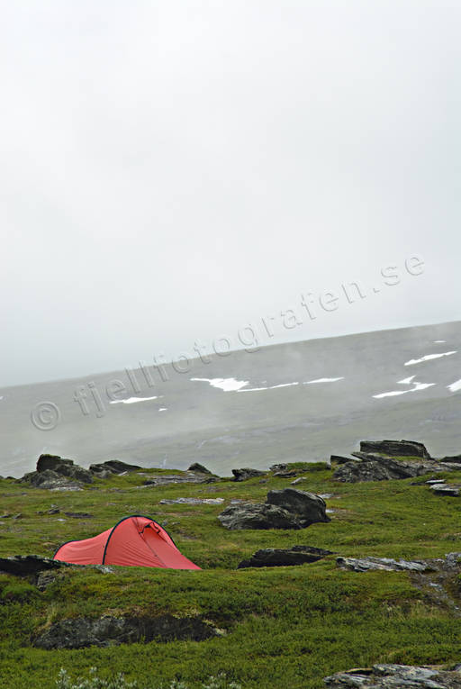 alpine hiking, fog, national park, Padjelanta, rain, summer, tent, äventyr