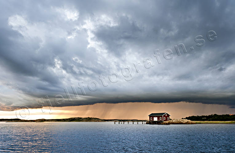 Bohuslän, cloud, coast, cumulonimbus cloud, cumulunimbusmoln, landscapes, nature, Resö, sea, seasons, sky, summer, sunset, thunder, thunder cloud, thunderstorm