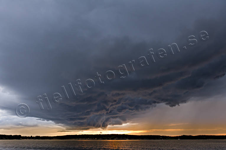 Bohuslän, cloud, coast, lake, landscapes, nature, sea, sky, storm, thunder