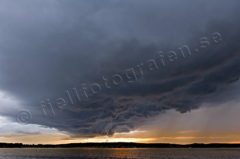 Bohusln, cloud, coast, lake, landscapes, nature, sea, sky, storm, thunder