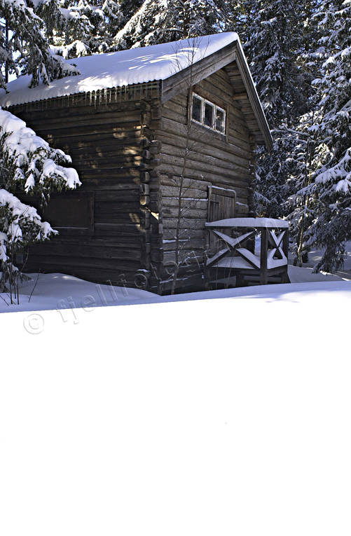 ambience, ambience pictures, atmosphere, christmas ambience, christmas card, cottage, house, log-cabin, season, seasons, snow, timbered, timbered, winter