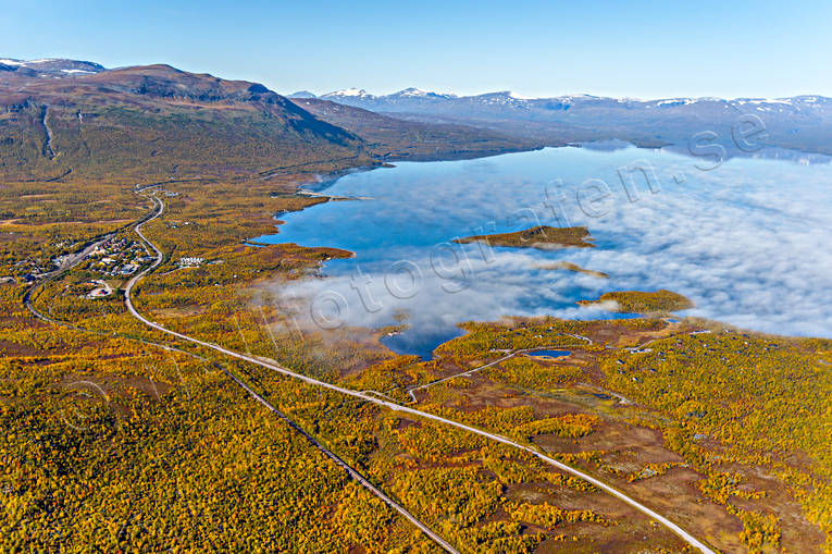 Torne trask at Abisko Abisko, aerial photo, aerial photo, aerial photos, aerial photos, autumn, drone aerial, drönarfoto, landscapes, Lapland, Swedish Mountains, torne trask