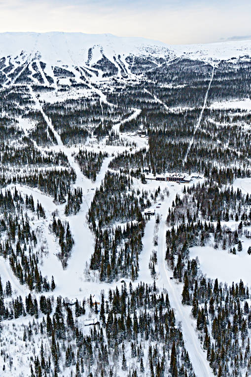 aerial photo, aerial photo, aerial photos, aerial photos, drone aerial, drnarfoto, installations, Jamtland, journeys down, landscapes, ski resort, ski resort, ski slopes, Trillevallen, winter