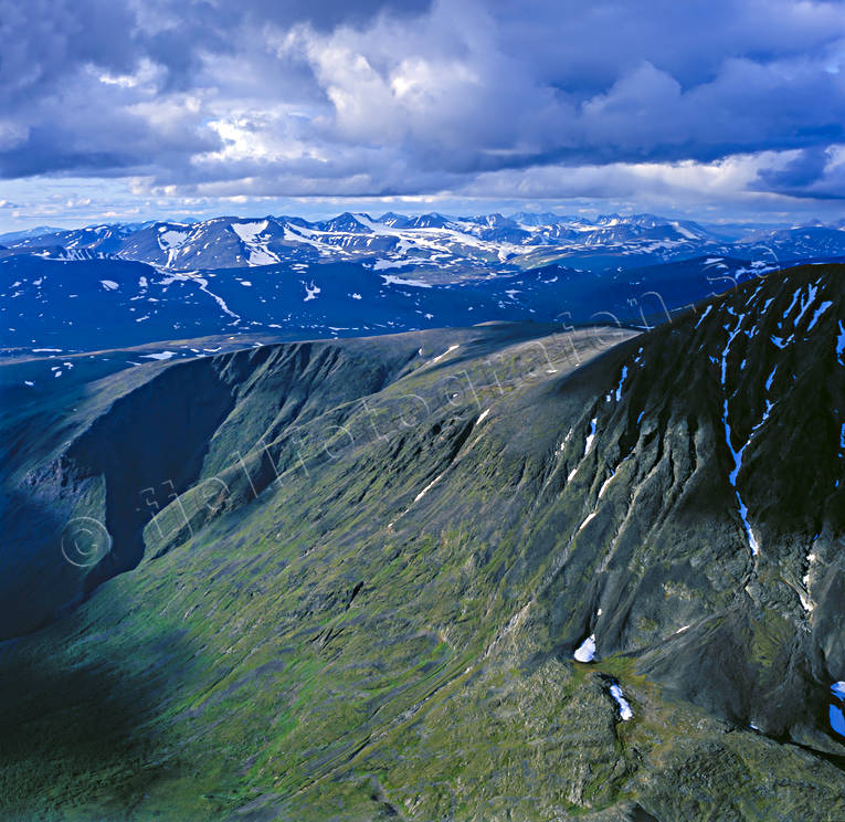 aerial photo, aerial photo, aerial photos, aerial photos, drone aerial, drnarfoto, landscapes, Lapland, mountain, mountain pictures, mountain slope, national parks, Sarek, summer, Tarradalen, Tarrekaise