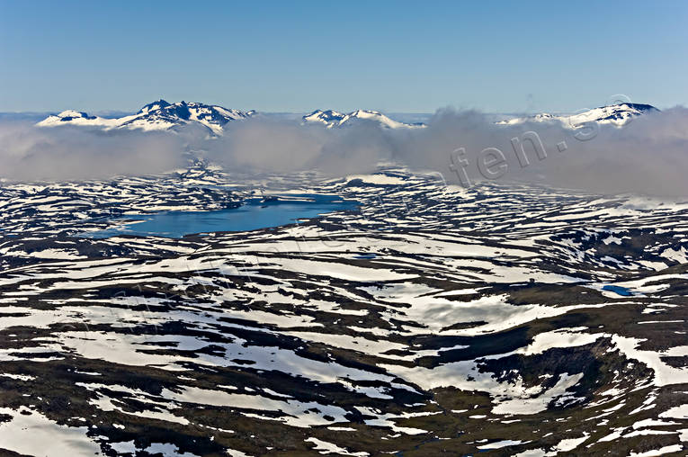aerial photo, aerial photo, aerial photos, aerial photos, cloud, drone aerial, drnarfoto, fog clouds, landscapes, Lapland, Laponia, mountain spaces, mountains, national park, Padjelanta, snowy patches, sulitelma, summer, Tarraluoppal