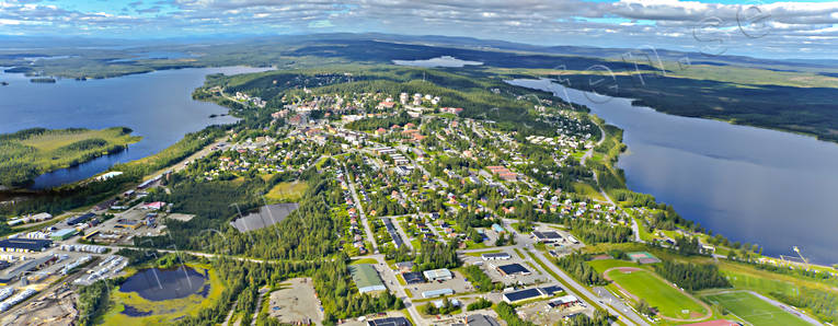 aerial photo, aerial photo, aerial photos, aerial photos, Baksjn, drone aerial, drnarfoto, Kyrkberget, Lapland, samhllen, summer, Vilhelmina, Volgsjn