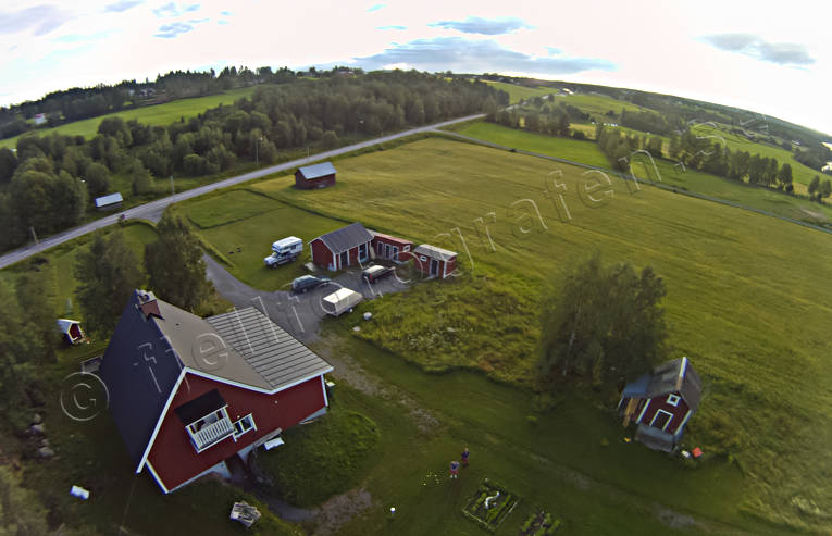 buildings, farms, Jamtland, landscapes, Sorviken, summer, Villa