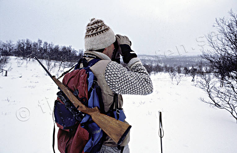 binuculars, hunting, looking out for with binoculars, mountain, snowing, spy, vinterjakt ripa, vinterripa, white grouse hunt, white grouse hunter, winter