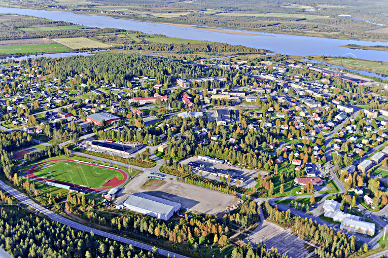 aerial photo, aerial photo, aerial photos, aerial photos, autumn, drone aerial, drönarfoto, North Bothnia, samhällen, Torne älv, Övertorneå