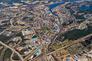aerial photo, aerial photo, aerial photos, aerial photos, Bjrnnge, centre, drone aerial, drnarfoto, Halsingland, koloniomrde, samhllen, spring, stder, Sderhamn, Sderhamnsporten, Vstra Berget, west