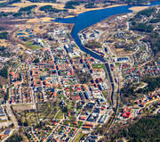 aerial photo, aerial photo, aerial photos, aerial photos, Björnänge, centre, drone aerial, drönarfoto, Halsingland, koloniområde, samhällen, spring, städer, Söderhamn, Söderhamnsporten, Västra Berget, west