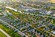 aerial photo, aerial photo, aerial photos, aerial photos, Arboga, Arbogan, drone aerial, drnarfoto, evening light, Sjukhusgrdet, stder, Vstmanland