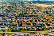 aerial photo, aerial photo, aerial photos, aerial photos, Arboga, church, churches, drone aerial, drnarfoto, evening light, Heliga Trefaldighet, stder, Vstmanland