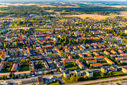 aerial photo, aerial photo, aerial photos, aerial photos, Arboga, church, churches, drone aerial, drnarfoto, evening light, Heliga Trefaldighet, stder, Vstmanland